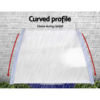 Instahut Window Door Awning Canopy 1.5mx3m Transparent Sheet Grey Plastic Frame