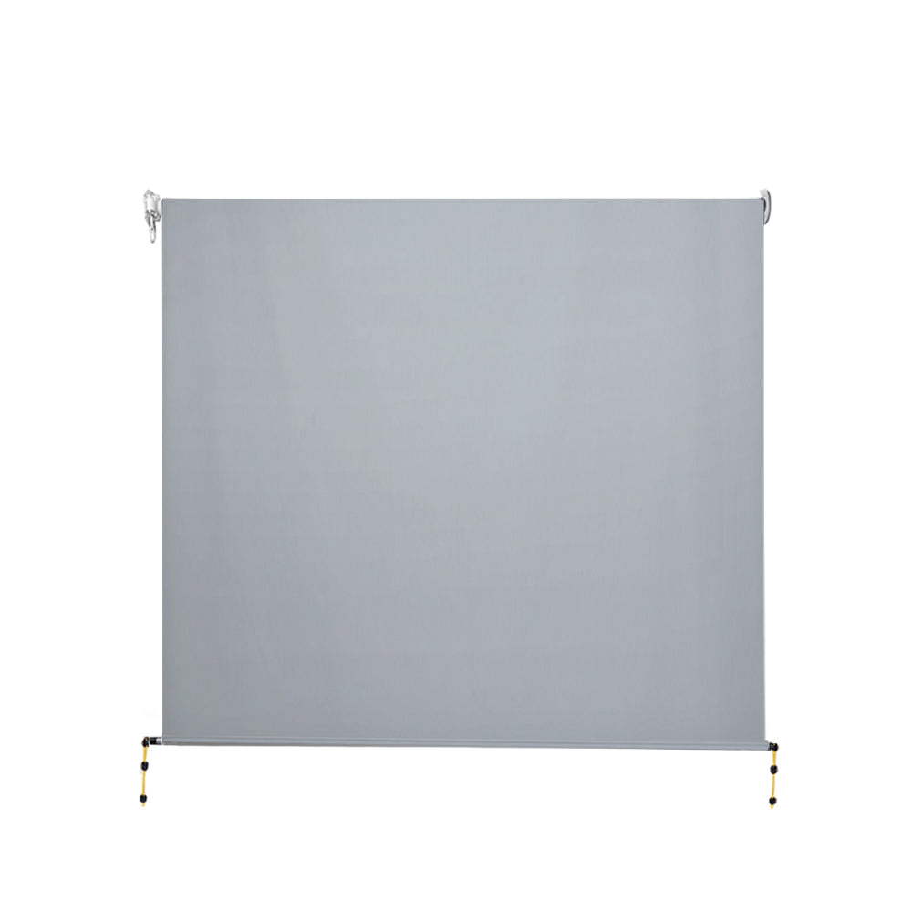 Instahut 3X2.5M Outdoor Blinds Awning Roll Down Screen Fabric Blinds Outdoor Window Shade Grey