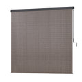 Instahut 3X2.5M Outdoor Blinds Awning Roll Down Retractable Knit Fabric Outdoor Blinds Window Shade Brown