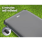 Weisshorn Self Inflating Mattress Camping Sleeping Mat Air Bed Pad Single Grey