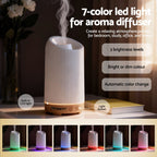 Devanti Ultrasonic Aroma Diffuser Aromatherapy 200ml LED Lights Iron Humidifier Forest
