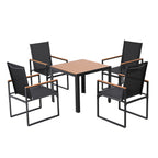 Gardeon 5PCS Outdoor Dining Set Table and Chairs Patio Garden Furniture Bistro Set