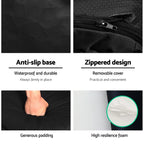 Artiss Floor Lounge Sofa Camping Chair Black