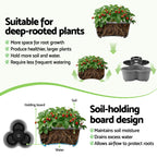 Green Fingers 5 Tier Vertical Garden Planter, Stackable Planters with 4 Wheels, Grey, Raised Garden Bed, Garden Tower Indoor Outdoor, Auto Drainage System, for Strawberries, Herbs, Flower, Vegetables