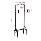 Green Fingers Garden Hose Holder Metal Portable Freestanding Hose Stand 4 Spikes Black