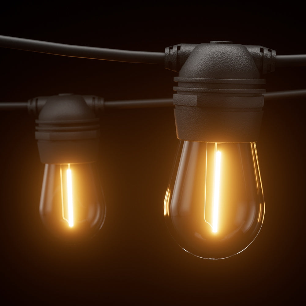 23m Solar Festoon Lights Outdoor LED String Light Christmas Party Decorations