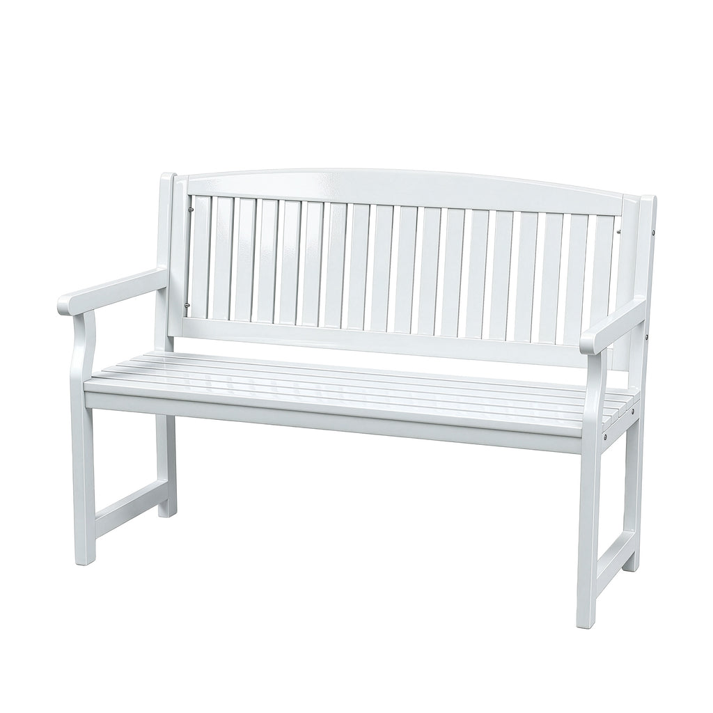 Gardeon Outdoor Garden Bench Wooden 2 Seater Lounge Chair Patio Furniture White