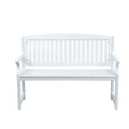 Gardeon Outdoor Garden Bench Wooden 2 Seater Lounge Chair Patio Furniture White