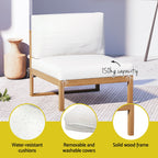 Gardeon 4-Seater Outdoor Sofa Set Wooden Lounge Setting 5PCS