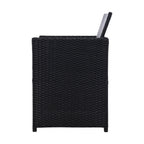 Gardeon 3PC Bistro Set Outdoor Furniture Rattan Table Chairs Cushion Patio Garden Hugo