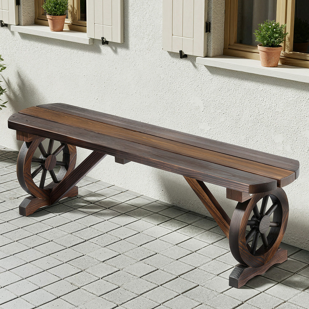 Gardeon Outdoor Garden Bench Seat Wooden Patio Furniture Wagon Dining Chair