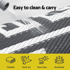 Gardeon Outdoor Rugs 152x244cm Large Carpet Reversible Area Mat PP Dual-Sided Patio Rug Greek Key