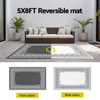 Gardeon Outdoor Rugs 152x244cm Large Carpet Reversible Area Mat PP Dual-Sided Patio Rug Greek Key