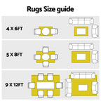 Gardeon Outdoor Rugs 274x366cm Large Carpet Reversible Area Mat PP Dual-Sided Patio Rug Light Blue