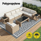 Gardeon Outdoor Rugs 274x366cm Large Carpet Reversible Area Mat PP Dual-Sided Patio Rug