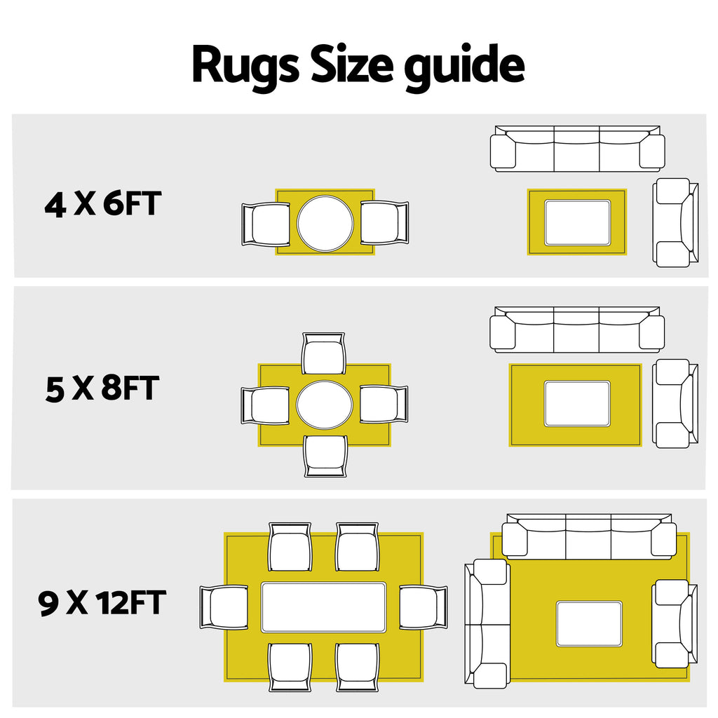 Gardeon Outdoor Rugs 274x366cm Large Carpet Reversible Area Mat PP Dual-Sided Patio Rug Blue