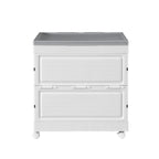 Gardeon 159L Outdoor Storage Box Stackable Cupboard Camping Organizer Wheels