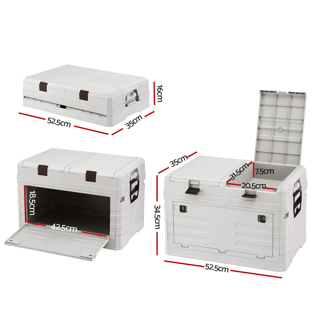 Gardeon 60L Outdoor Storage Box Foldable Camping Collapsible Bins Organizer