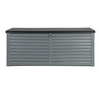 Gardeon Outdoor Storage Box 390L Container Lockable Garden Bench Tools Toy Shed Black