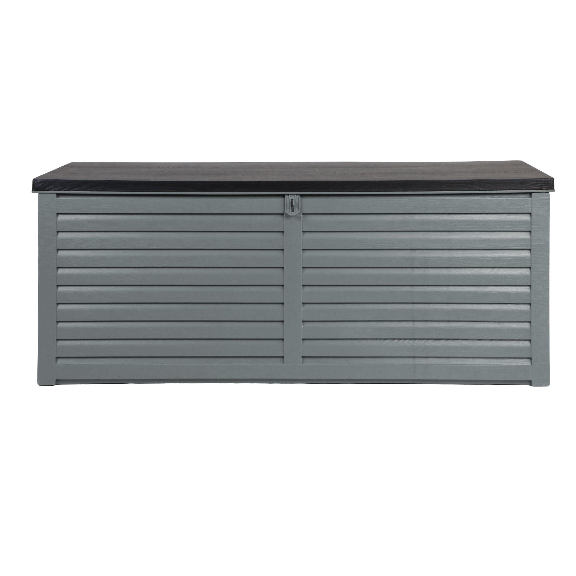 Gardeon Outdoor Storage Box 390L Container Lockable Garden Bench Tools Toy Shed Black