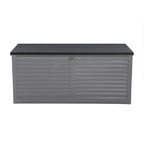 Gardeon Outdoor Storage Box 490L Container Lockable Garden Bench Tools Toy Shed Black