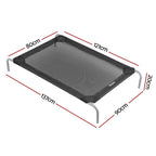 i.Pet Pet Dog Bed Elevated Trampoline Durable Raised Heavy Duty Large Dogs 90x137cm Black