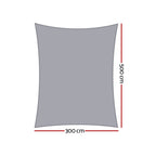 Instahut Waterproof Shade Sail Shade cloth 220GSM Canopy 3x5m