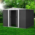 Giantz Garden Shed 2.58x2.07M Sheds Outdoor Storage Workshop Metal Shelter Sliding Door