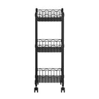 Artiss 3-Tier Shelving Unit Adjustable Garage Storage Kitchen Rack With Wheels