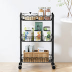Artiss 3-Tier Shelving Unit Adjustable Garage Storage Kitchen Rack With Wheels