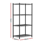 Artiss 4-Tier Shelving Unit Adjustable Garage Storage Shelves Kitchen Rack Steel