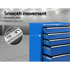 Giantz 5 Drawer Tool Box Cabinet Chest Trolley Box Garage Storage Toolbox Blue