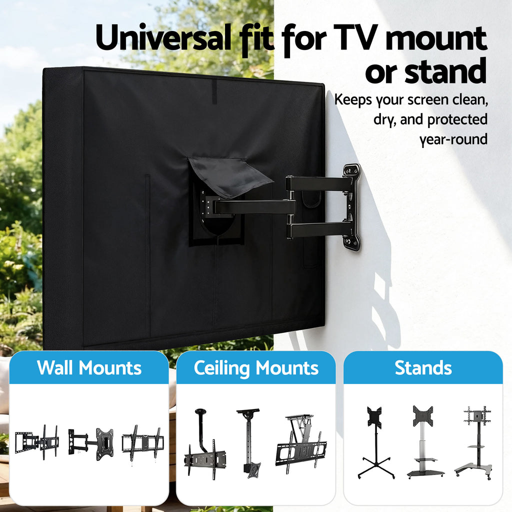 Artiss 55-58 Inch TV Cover Waterproof Outdoor Patio Flat Television Protector