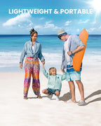 OutdoorMaster Pop Up 3-4 Person Beach Tent X-Large - Easy Setup, Portable Beach Shade Canopy Folding Sun Shelter with UPF 50+ UV Protection Removable Skylight Family Size (Orange)