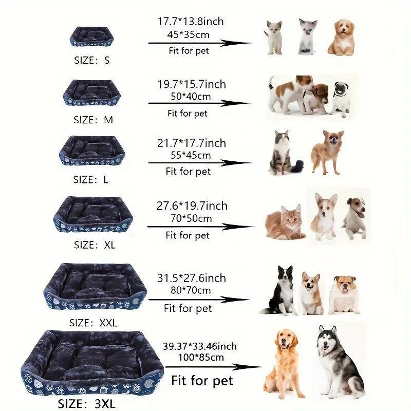 XXL Blue Pet Dog Bed Sofa Mat for Cats and Dogs