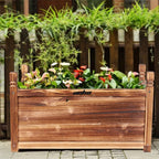 Large Raised Garden Bed Wooden Planter 90x30x33cm