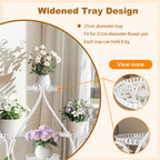 Movable Metal Plant Stand Garden Cart Indoor/Outdoor Decor