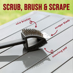 Stainless Steel BBQ Brush and Scraper Blade
