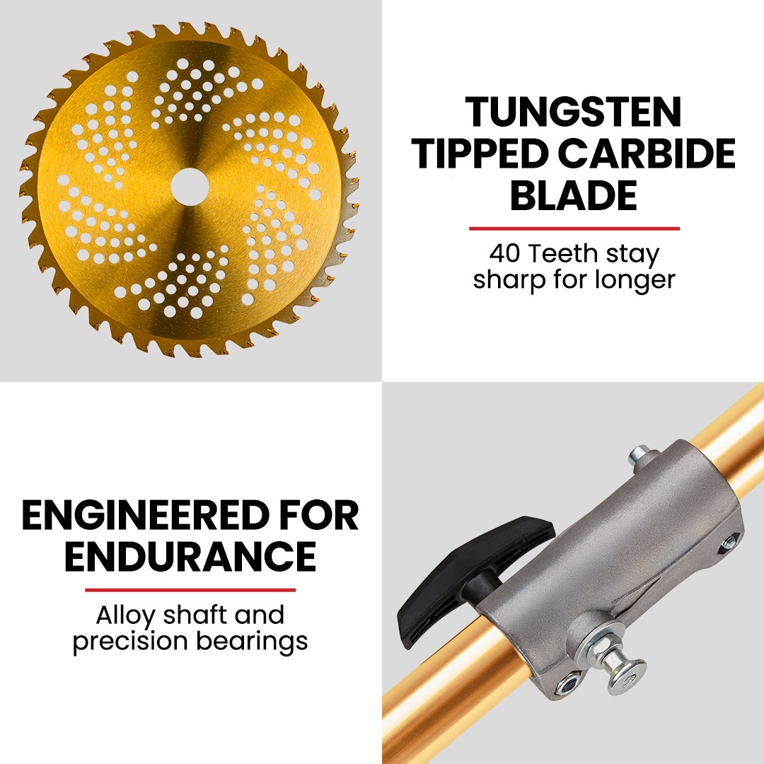 Baumr-AG 65CC Brushcutter Whipper Snipper Trimmer Brush Cutter Multi Pole Tool