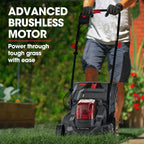BAUMR-AG 450CX 40V SYNC Cordless Lawn Mower Kit, Fast Charger, 2 x 4Ah Battery, 320mm Grass Cutting Path