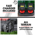 BAUMR-AG 450CX 40V SYNC Cordless Lawn Mower Kit, Fast Charger, 2 x 4Ah Battery, 320mm Grass Cutting Path