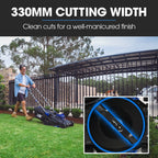 POWERBLADE 350CX 20V 13" Cordless Lawn Mower Kit, Fast Charger, 4Ah Battery, 5 Height, Brushless Electric, 330mm Cutting Path