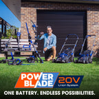 POWERBLADE 350CX 20V 13" Cordless Lawn Mower Kit, Fast Charger, 4Ah Battery, 5 Height, Brushless Electric, 330mm Cutting Path