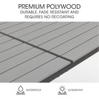 FORTIA 7pc Outdoor Dining Furniture Set, Table and Chairs Setting for Outside