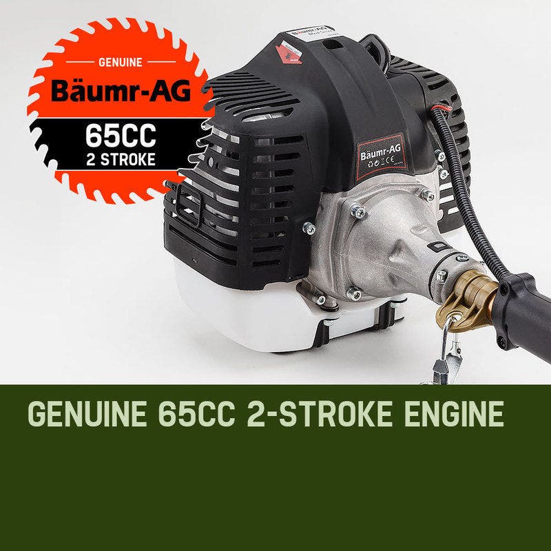 BAUMR-AG 65cc 9in1 Long Reach Garden Multi-tool, Pole Saw, Hedge & Line Trimmer, Brush Cutter, 12" Tree Trimming Pruning Chainsaw Bar