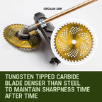 BAUMR-AG 65cc 9in1 Long Reach Garden Multi-tool, Pole Saw, Hedge & Line Trimmer, Brush Cutter, 12" Tree Trimming Pruning Chainsaw Bar