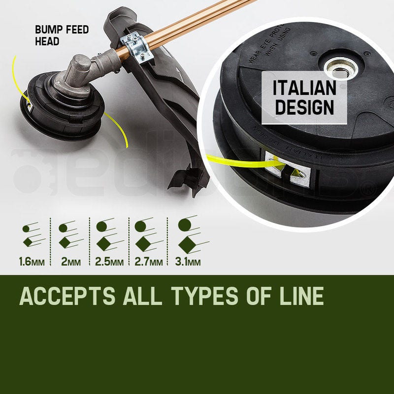 BAUMR-AG 65cc 9in1 Long Reach Garden Multi-tool, Pole Saw, Hedge & Line Trimmer, Brush Cutter, 12" Tree Trimming Pruning Chainsaw Bar