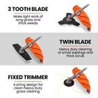 MTM 62cc 7in1 Brush Cutter Garden Multi-Tool , Pole Hedge & Line Trimmer, Bullhorn Handle, 12" Tree Trimming Pruning