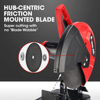 Baumr-AG 2400W 355mm 14" Metal Cut Off Cold Saw, Soft Start, 45 Degree Mitre Chop