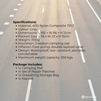 Social Hike Step-Inflating Camping Mattress Lightweight Waterproof Sleeping Grey